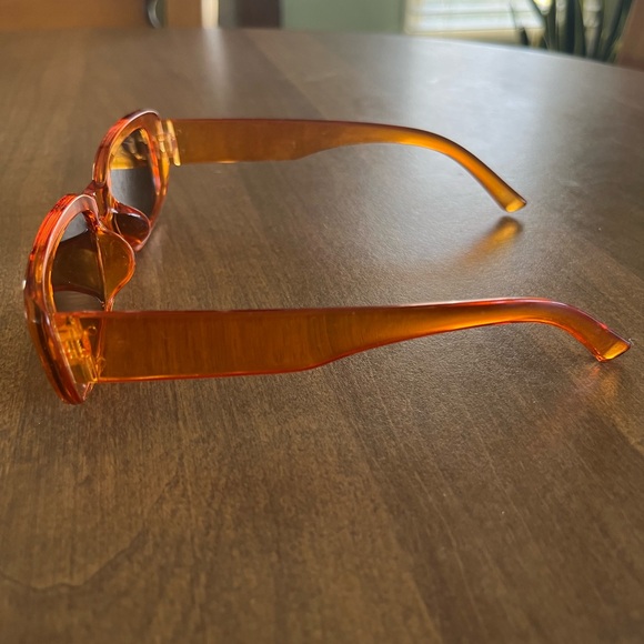 Orange Rectangular Sunglasses - Picture 2 of 2